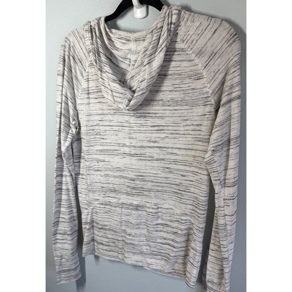 SO Womens Zip Up Knit Hoodie Large Light Heather Gray Lightweight Casual Pockets - Picture 2 of 11